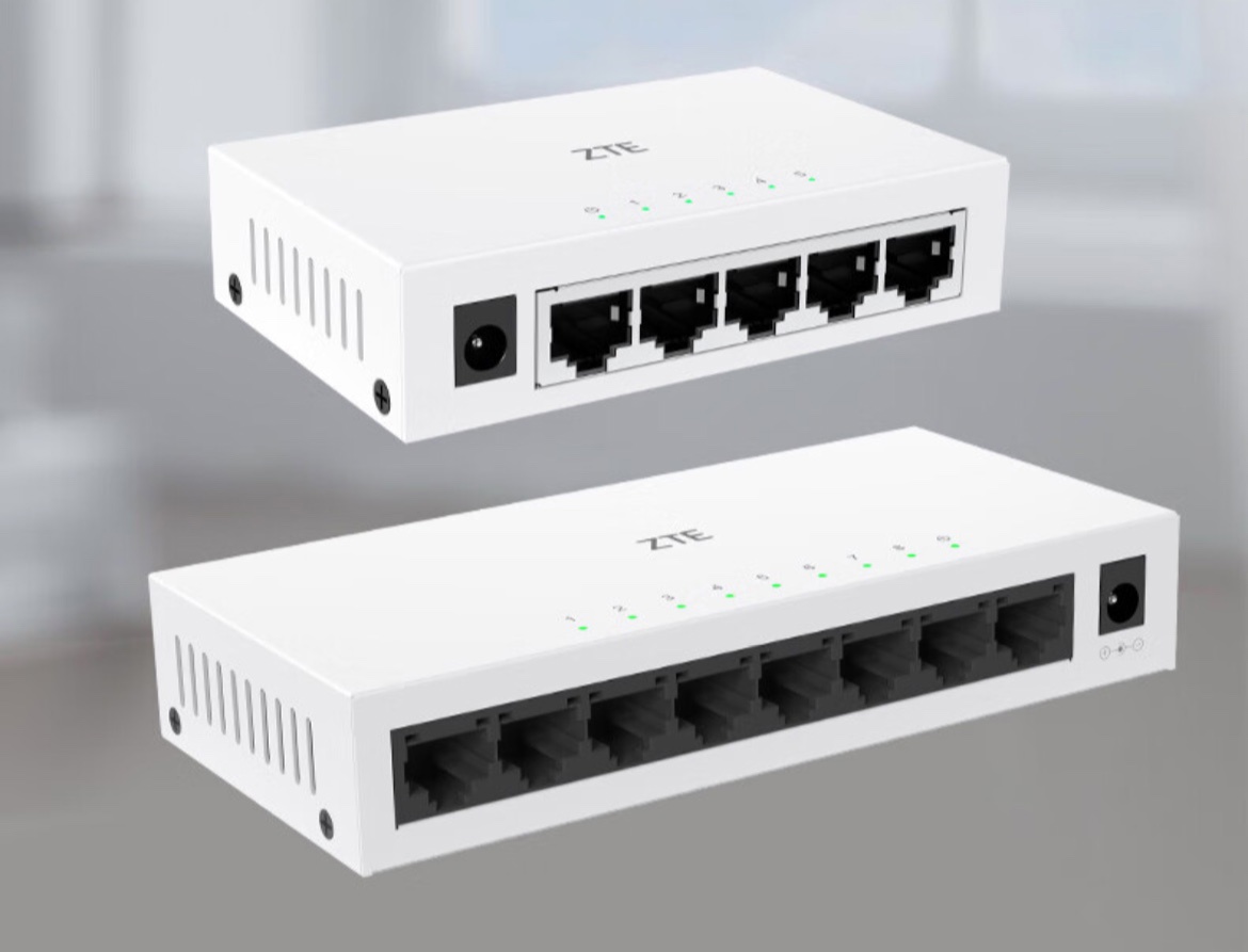 中兴发布 SW1005 千兆交换器 企业级简易网络新选择，起售价 79 元